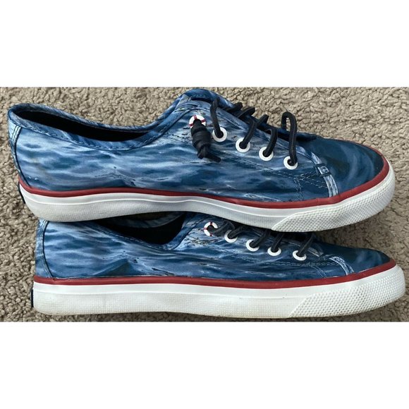 Sperry x JAWS Boat Shoes, Women’s Size‎ 7, Blue/White - Picture 5 of 7